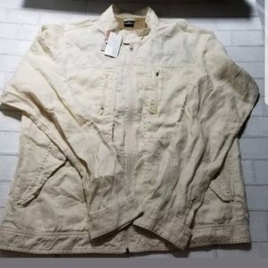 Nike Jordan sz xl zip up 100% linen nwt
